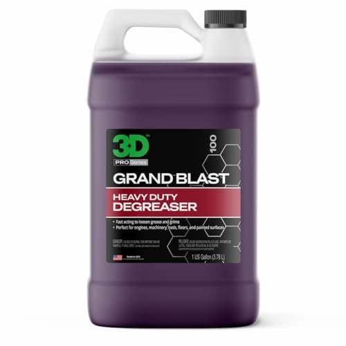 3D Grand Blast Engine Degreaser – Heavy Duty Biodegradable Cleaner for Engines, Wheels, Exhausts & More – Fast-Acting, Non-Staining – Made in USA – 1 Gallon