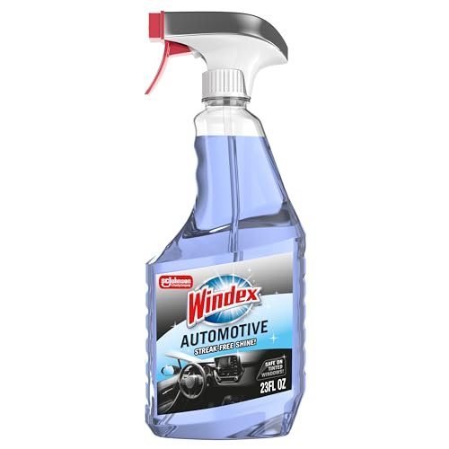 Windex Automotive Car Window and Glass Cleaner, Streak-Free Shine for Car Glass Exteriors, Tinted Windows, and Interior Electronics, 23 fl oz