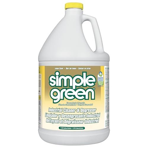 Simple Green 73434010 14010 Industrial Cleaner & Degreaser, Concentrated, Lemon, 1 gal Bottle
