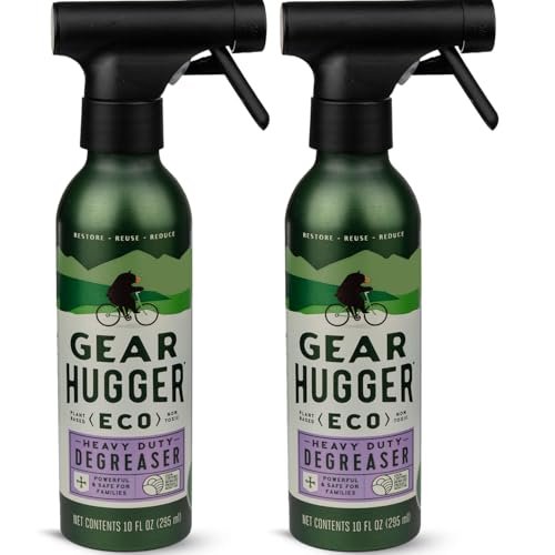 Gear Hugger Degreaser - Eco-Friendly (10 oz, Pack of 2), Degreaser Cleaner Spray - Oven Cleaner, Grill Cleaner & Brake Cleaner, Dissolves Grease & Grime - Plant-Based, No Petroleum, Non-Toxic, No PTFE