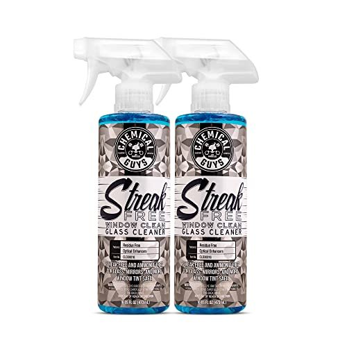 Chemical Guys Glass Cleaner Streak Free Window Spray - Works on Glass, Mirrors, Screens - Ammonia-Free, Safe on Tinted Windows, Car Windshield Cleaner for Trucks, SUVs, Home - 16 oz (Pack of 2)