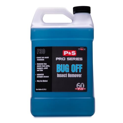 P&S Professional Detail Products Bug Off Insect Remover – Industrial-Strength Bug Splatter Cleaner, Safe for Paint, Trim & Grills, Pre-Wash Treatment, Easy Spray & Rinse Formula - 1 Gallon