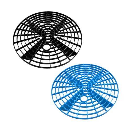 Sylvil 2 PCS Car Wash Bucket Insert, Dirt Guard Bucket Insert Helps Remove Dirt Debris Washing Kit, Detail Grit Trap Filter Cleaning Tool Fits 3-5 Gallon Bucket, Car Accessories (Black+Blue)