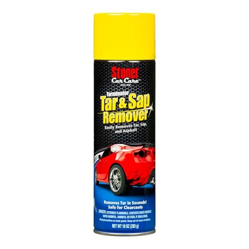 Stoner Car Care 91154 Tarminator Tar, Sap, and Asphalt Remover Spray - Fast Acting Tar and Tree Sap Remover for Cars, Trucks, RVs, Motorcycles, Boats - Safe on Paint, Clear Coat, and Chrome - 10 oz