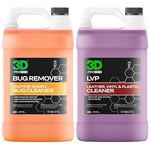 3D Bug Remover + LVP Interior Cleaner – Exterior Insect Remover & Deep Interior Surface Cleaner – 1 Gallon Each