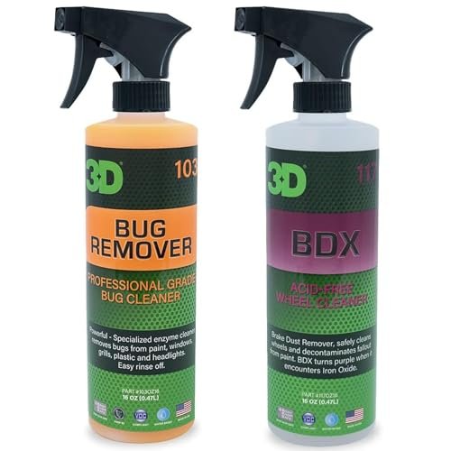 3D Bug Remover BDX Iron Remover – Ultimate Exterior Cleaning Duo for Bug, Tar, and Iron Decontamination – 16 oz Each