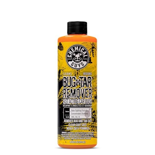Chemical Guys Bug & Tar Wash - Heavy Duty Remover for Bugs, Tar, Grime, Tree Sap, and Bird Droppings - Safe for Car Paint, Glass, Chrome, Plastic, and All Exterior Surfaces - 16 oz