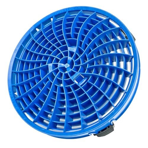 DETAIL GUARDZ Dirt Lock Car Wash Insert – Bucket Filter for 3–8 Gallon Round Pails – Traps Debris, Prevents Swirl Marks – Self-Locking Rubber Grips, Venturi Flow, Cleaning Tool (Blue)
