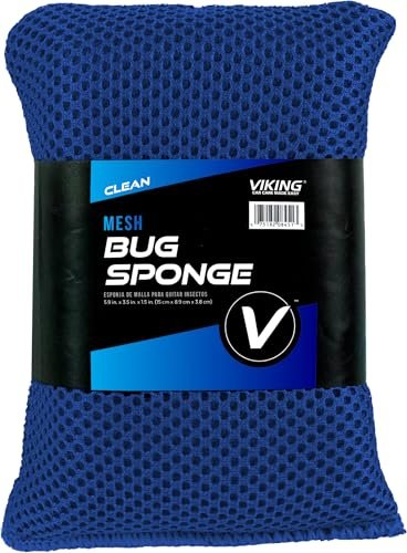 VIKING Mesh Bug Sponge, Car Wash Sponge for Cleaning Bugs and Tar, Colors Vary, 4 inch by 6 inch, 1 Pack