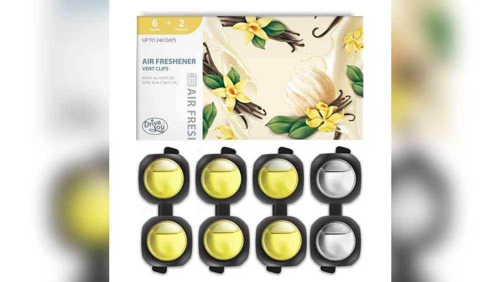 Long-Lasting Vanilla Car Vent Clip Air Fresheners – Pack of 8