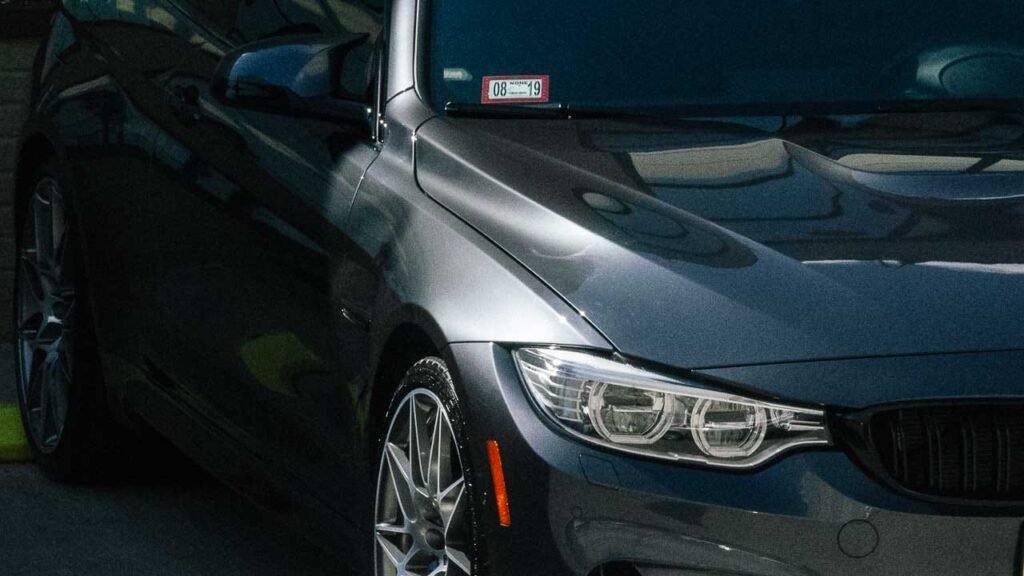 silver bmw after waxing