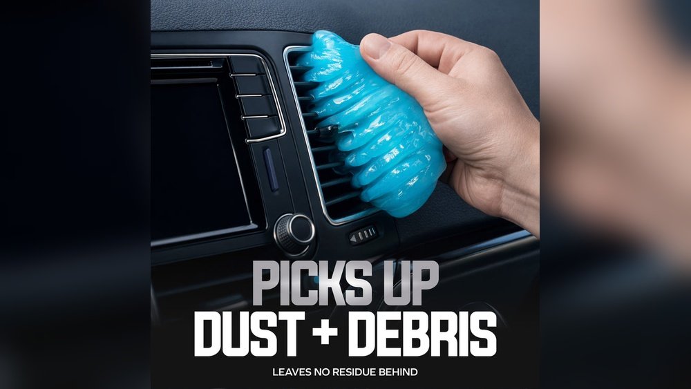 how car cleaning gel picks up dust